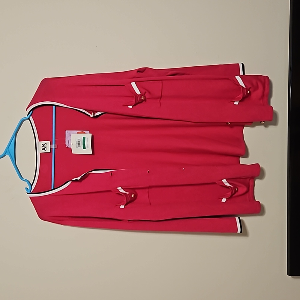 Anne Klein Pink button up sweater cardigan.  NWT